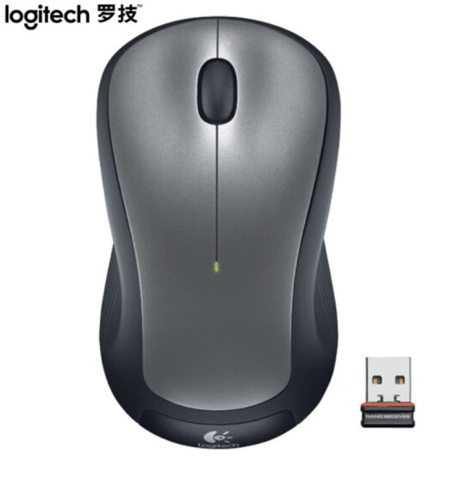 罗技(Logitech)M320 鼠标 无线鼠标 办公鼠标 对称鼠标 大手鼠标 黑色 带无线2.4G接收器